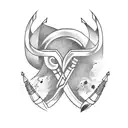 arrow Viking half sleeve tattoo design idea
