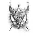 arrow Viking half sleeve tattoo design idea