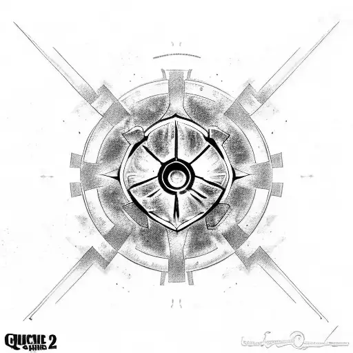 A tattoo design featuring all four Call of Duty Black Ops 2 Zombies perks (Quick Revive, Juggernot, Speed Cola, Double Tap) arranged in a circular pattern. tattoo design idea