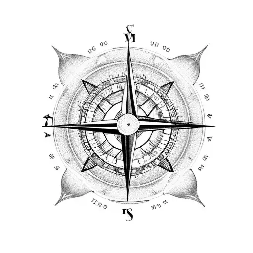 flowers, compass, clock, map for a forearm sleeve tattoo design idea