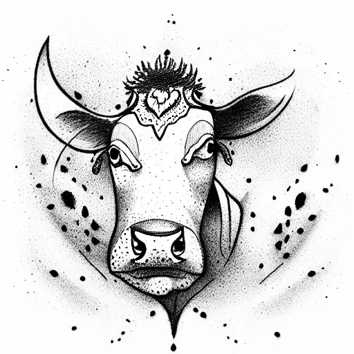 Cow Tattoos For Men - Temu