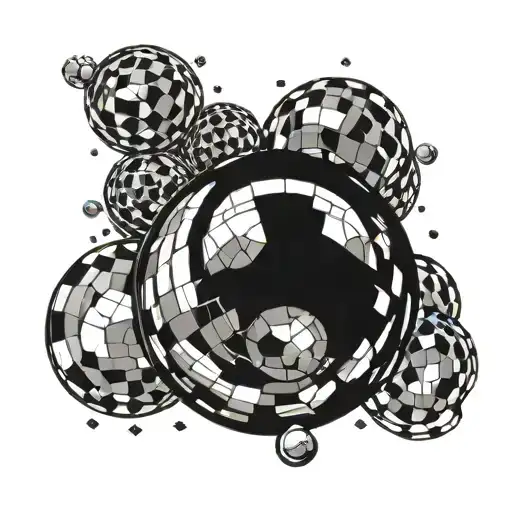 mirrorball million pieces tattoo design idea