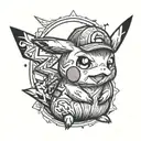 pokemon pikachu birthday tattoo design idea