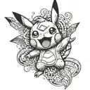 pokemon pikachu birthday tattoo design idea
