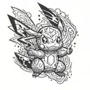 pokemon pikachu birthday tattoo design idea