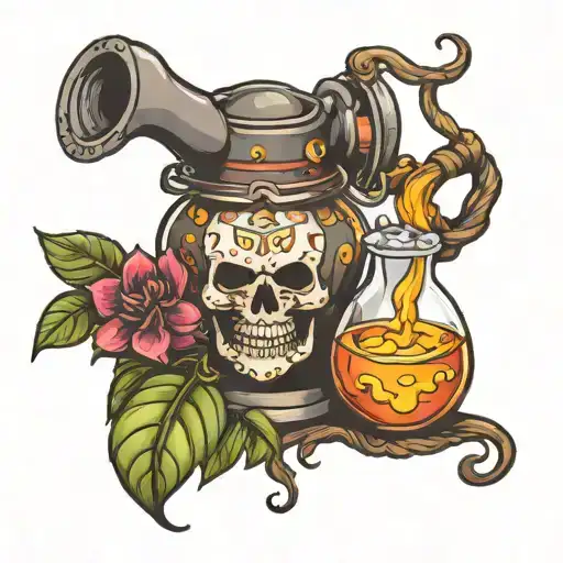 magic potion tattoo design idea