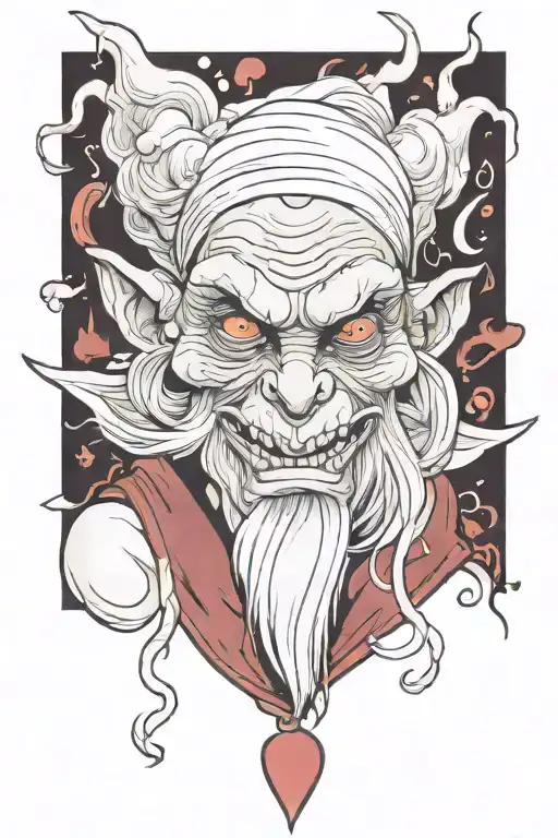 goblin wizard tattoo design idea