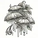 raindrops falling tattoo design idea