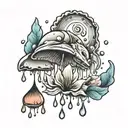 raindrops falling tattoo design idea