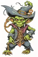 goblin wizard tattoo design idea