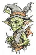 goblin wizard tattoo design idea