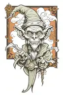 goblin wizard tattoo design idea