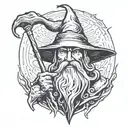 wizard tattoo design idea