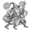 wizard tattoo design idea