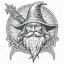 wizard tattoo design idea