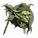 goblin wizard tattoo design idea