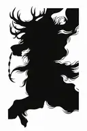 white stag tattoo design idea