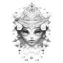 inner child and higher self together  tattoo design idea