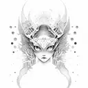 inner child and higher self together  tattoo design idea