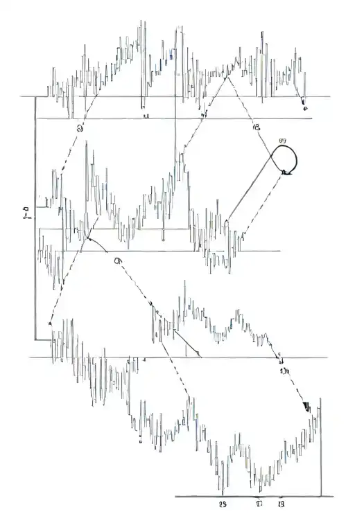 stock market graph forming tattoo design idea