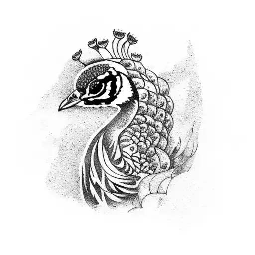 Peacock tattoo design idea