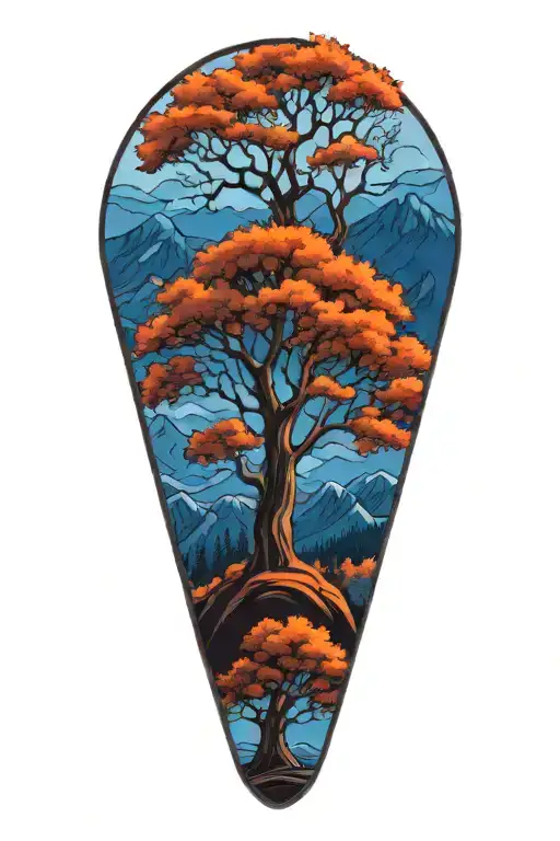 tree of life, Appalachin mountains in West Virginia tattoo design idea