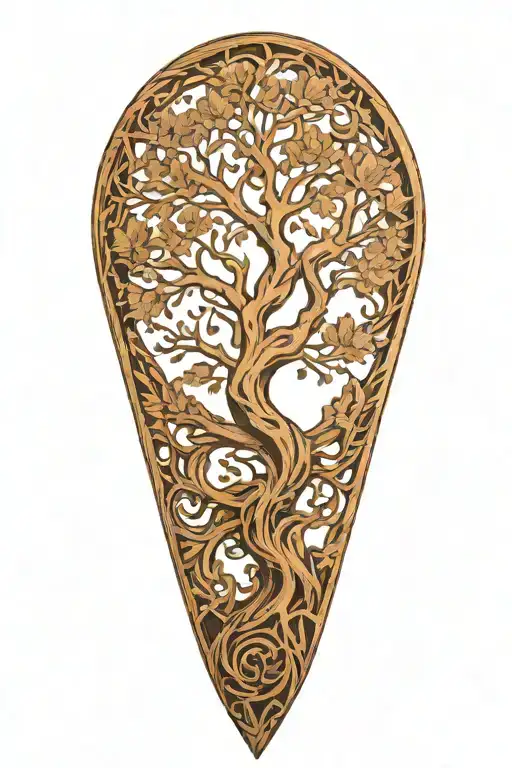 tree of life, sawyer, woodworking in West Virginia tattoo design idea