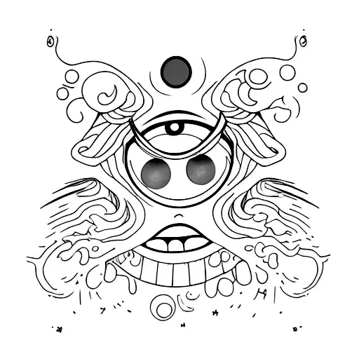 crying eyes tattoo design idea