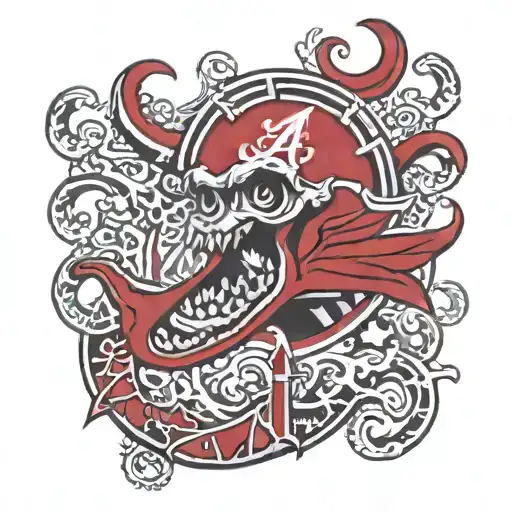 Alabama crimson tide A coverup tattoo tattoo design idea