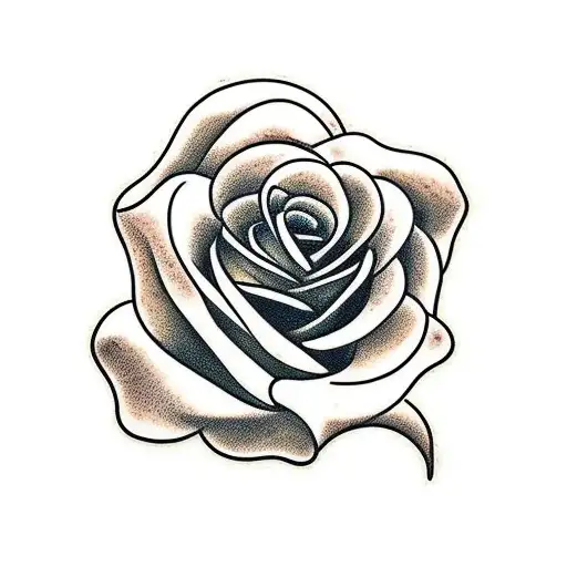 roses and skull shadow  tattoo design idea