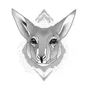 Australia kangaroo tattoo design idea