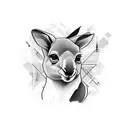 Australia kangaroo tattoo design idea