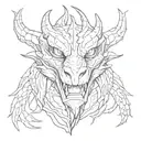Skyrim dragon crying eyes tattoo design idea