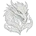 Skyrim dragon crying eyes tattoo design idea