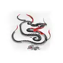 Snake red black white tattoo design idea