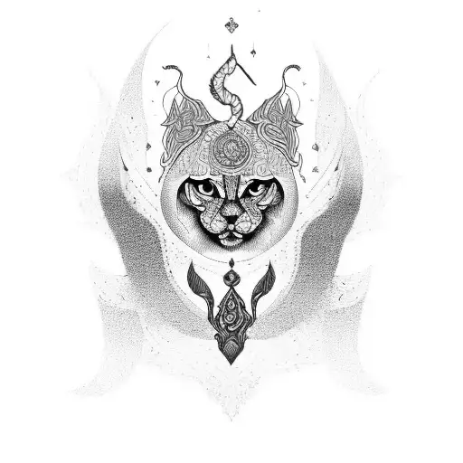 persian symbolism thigh  tattoo design idea
