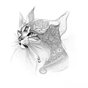 persian symbolism thigh  tattoo design idea