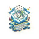 shirohige flag tattoo design idea