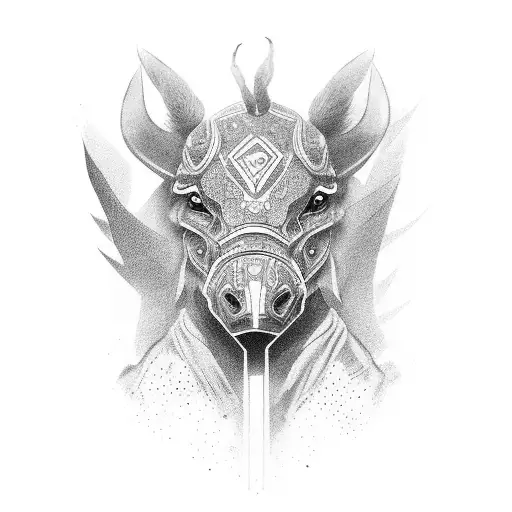 niño con cuernos tattoo design idea