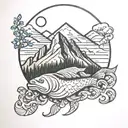 Hiked 14er tattoo design idea