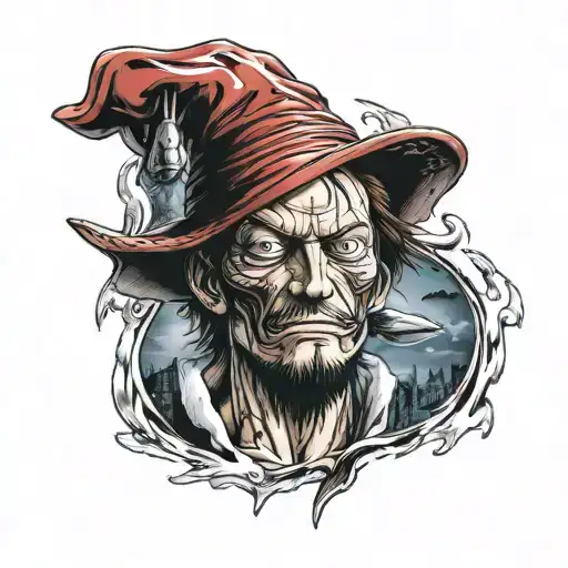 shanks one piece  tattoo design idea