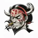 shanks one piece  tattoo design idea