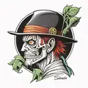 shanks one piece  tattoo design idea