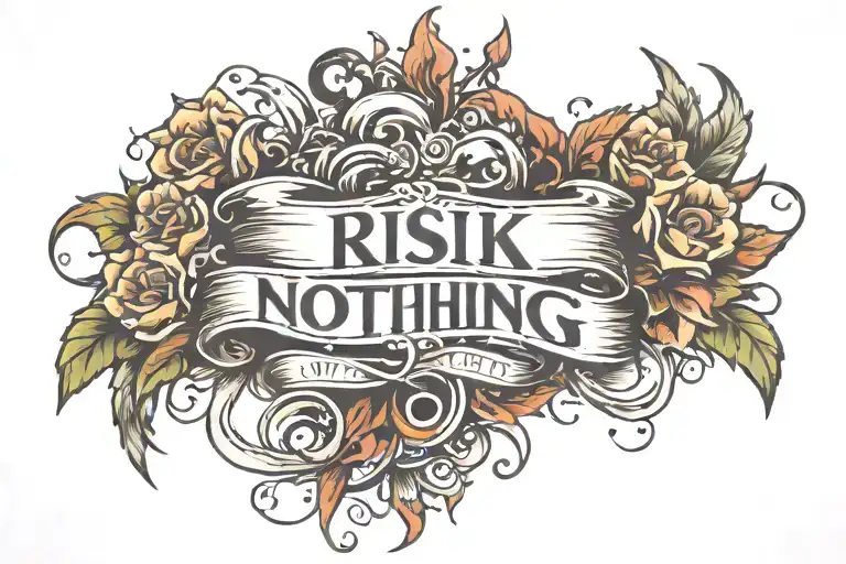 Risk Nothing, Gain Nothing tattoo design idea