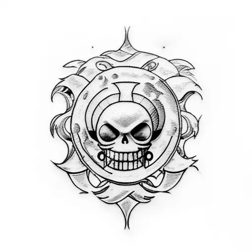 one piece ace  tattoo design idea