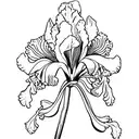  flower iris van gogh long tattoo design idea
