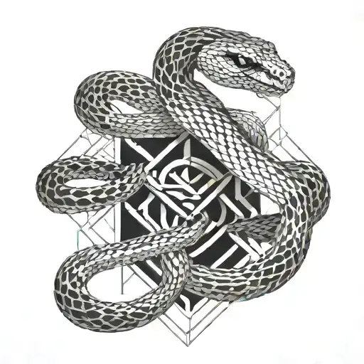 snake shedding skin tattoo design idea
