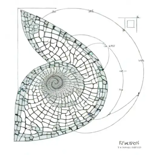 Fibonacci spiral tattoo design idea