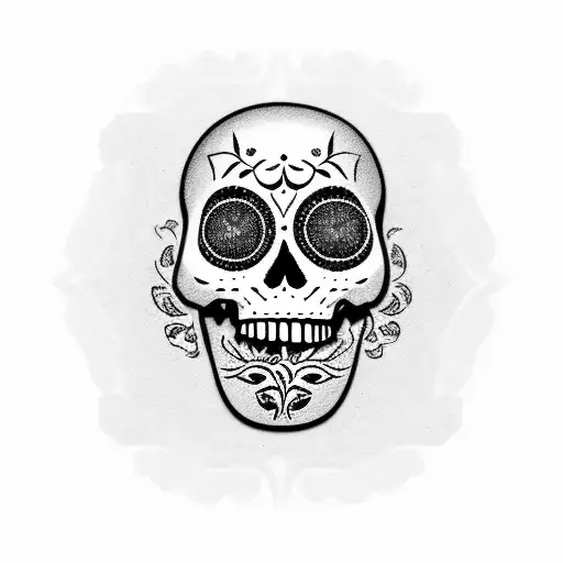 1996 calavera pez tattoo design idea