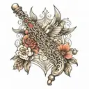 flute tattoo design idea